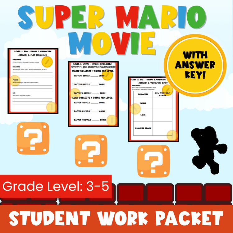 Super Mario Movie Packet Grade Level: 3-5