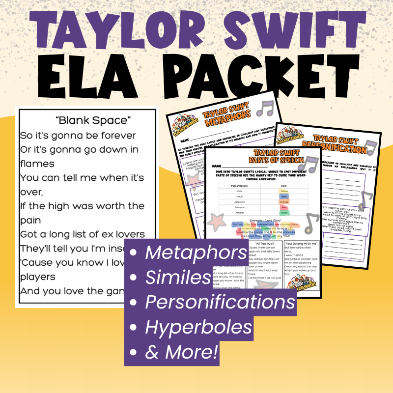 Taylor Swift ELA Packet