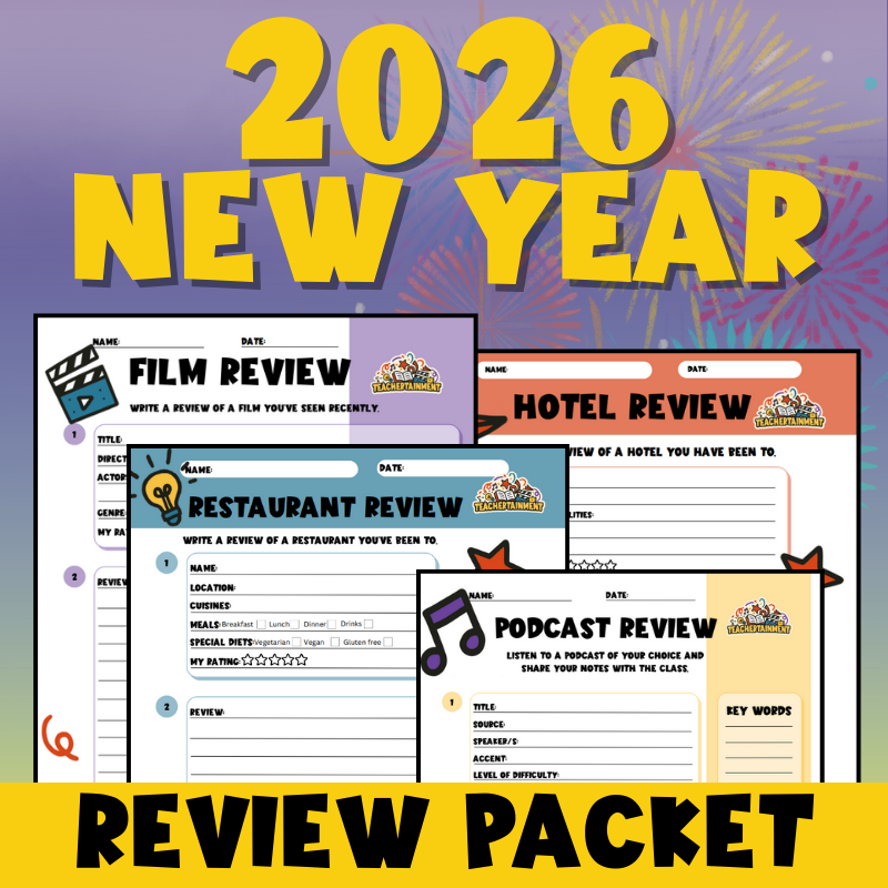 Write a Review Worksheets Packet