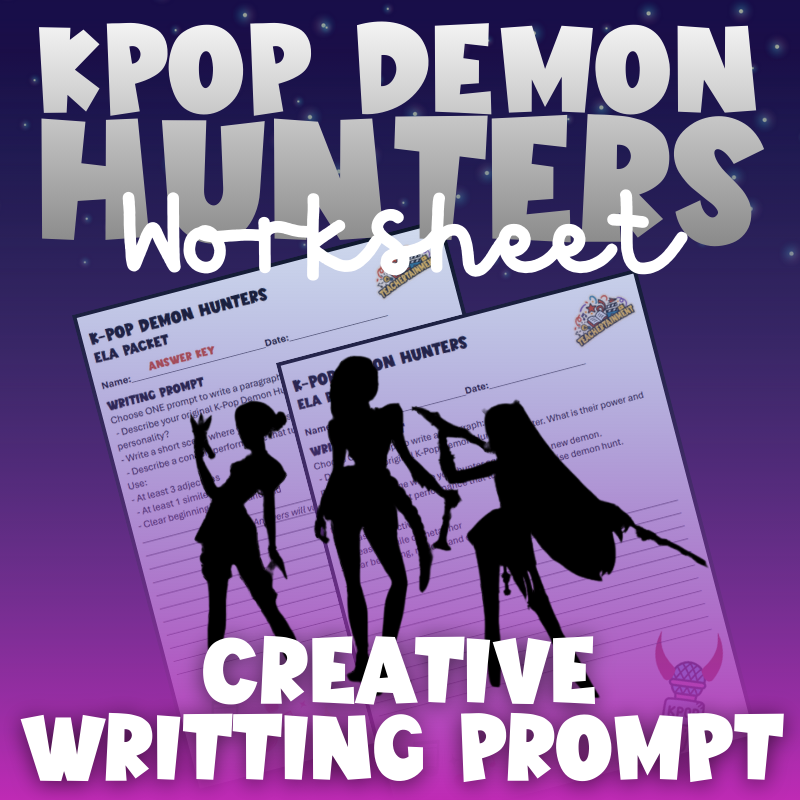 K-Pop Demon Hunters – Creative Writing Prompt | Worksheet (Upper Elementary)