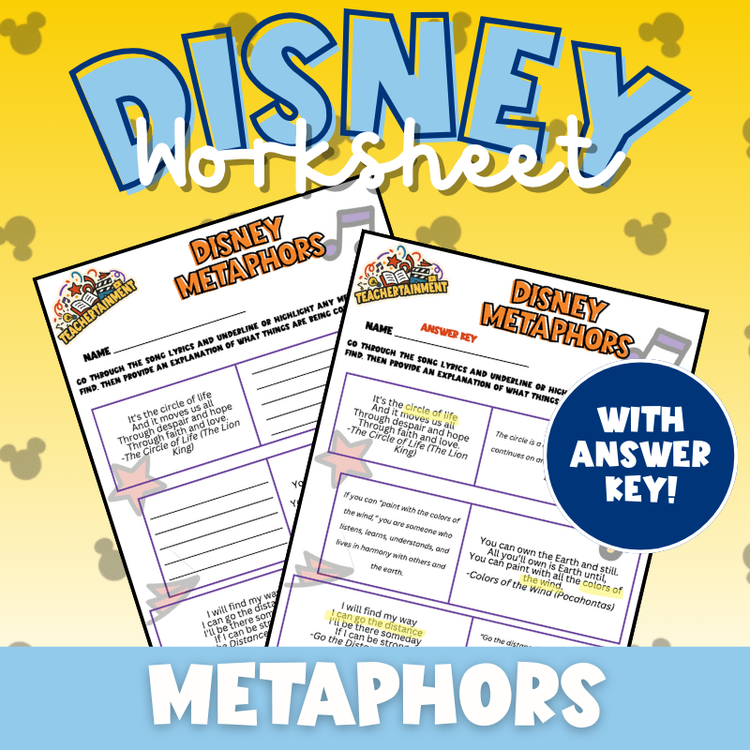 Disney – Metaphors | Worksheet (ELA)