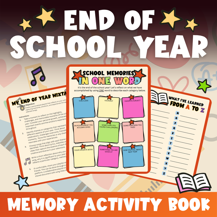 End of Year Memory Activity Book