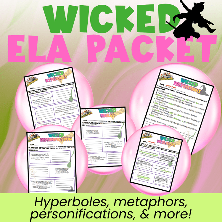 Wicked Figurative Language & Grammar | Packet