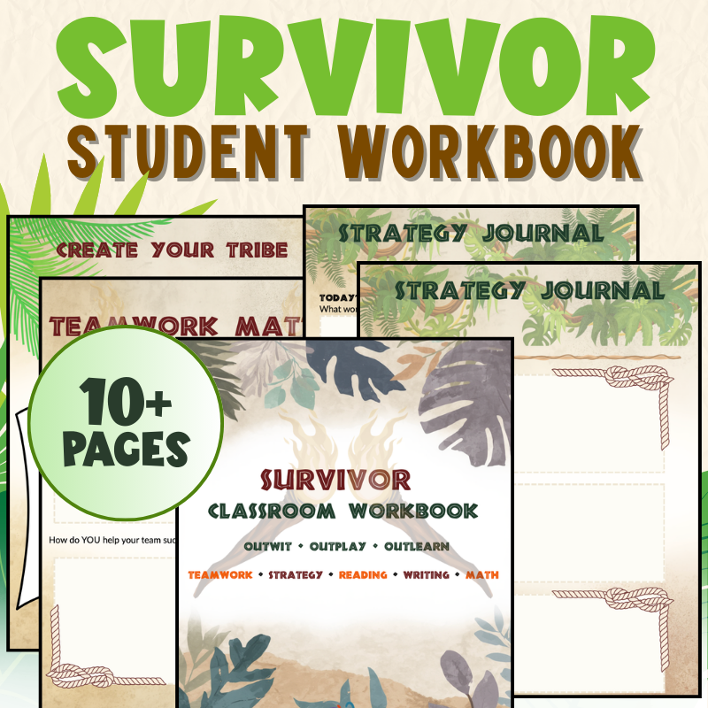 Survivor Classroom Workbook | Packet Student Edition (ELA • Math • SEL • Team Building)