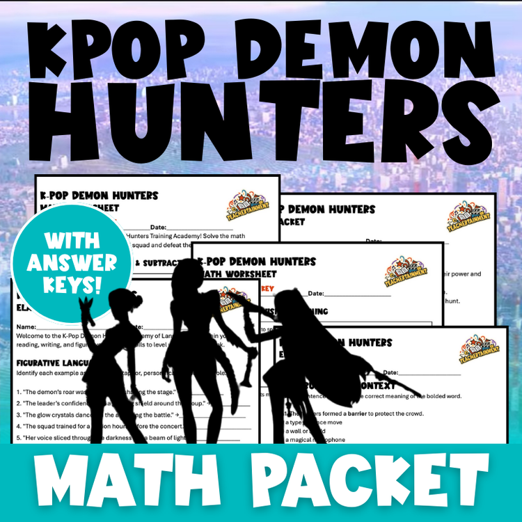 KPOP Demon Hunters Math Packet