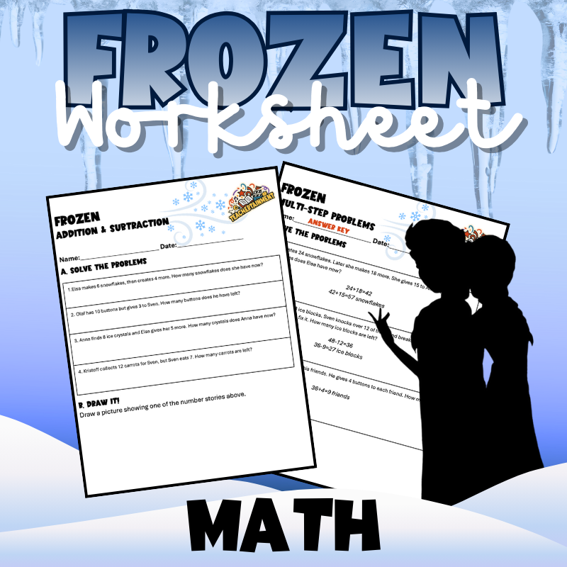 Frozen Math | Worksheet (Lower Elementary)