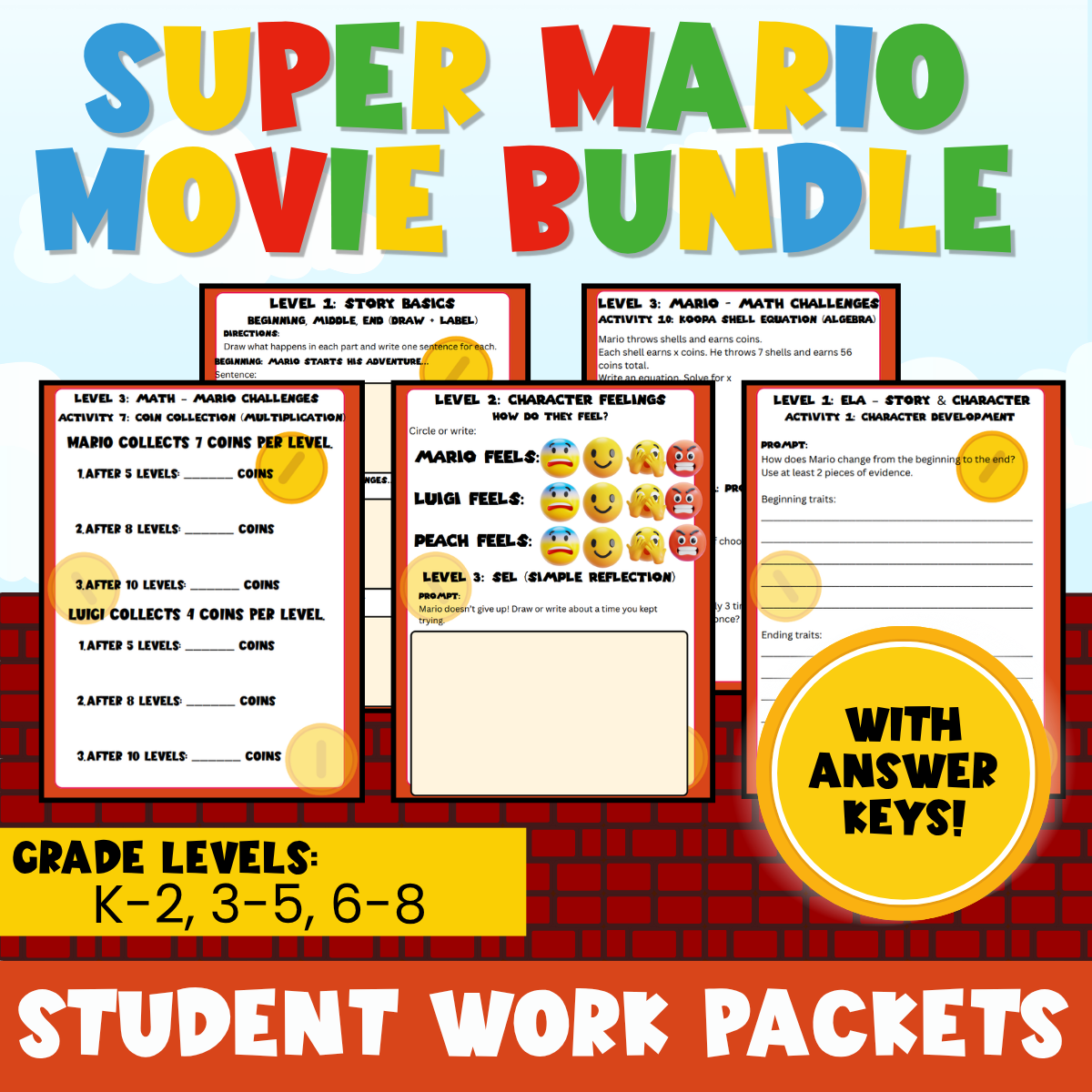 Super Mario Movie Packet Bundle