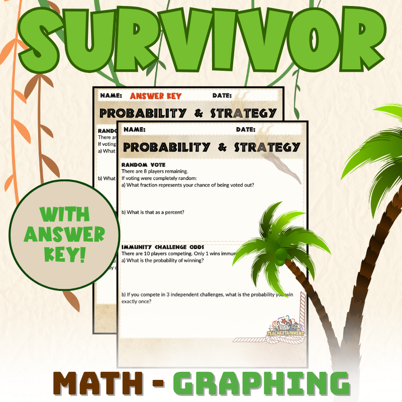 Survivor | Graphing Challenge Math Worksheet