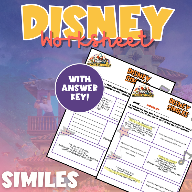 Disney – Similes | Worksheet (ELA)