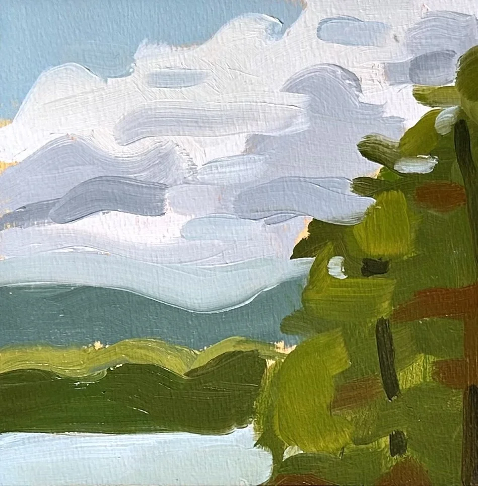  Plein Air Sketch 1a oil on cradled panel, 6x6, $100.00 