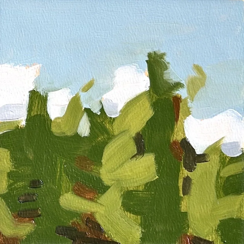  Plein Air Sketch 1d oil on cradled panel, 6x6, $100.00 