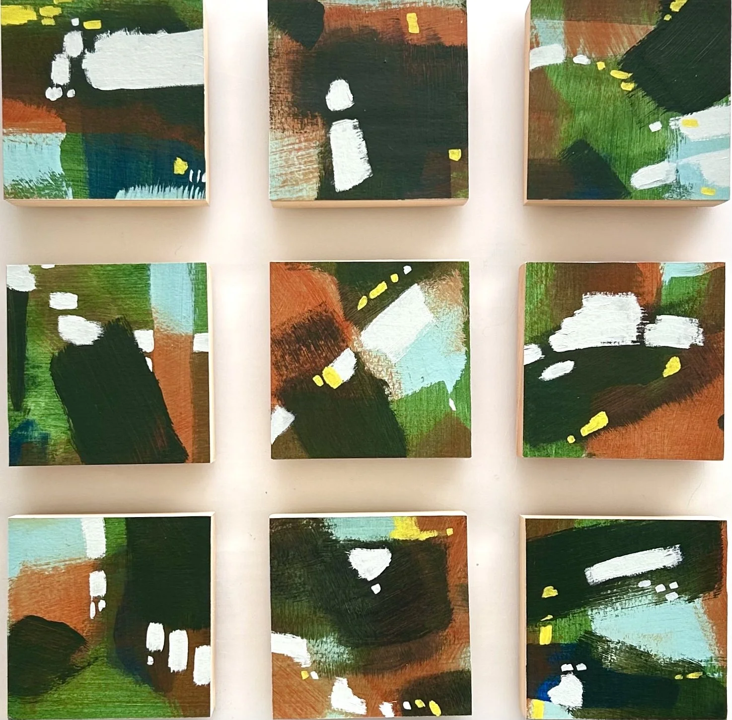  End of Day paintings series 2
9x5x5, oil on cradled panels. 1/$100
2-6/$80ea., 7-9/$70ea. 