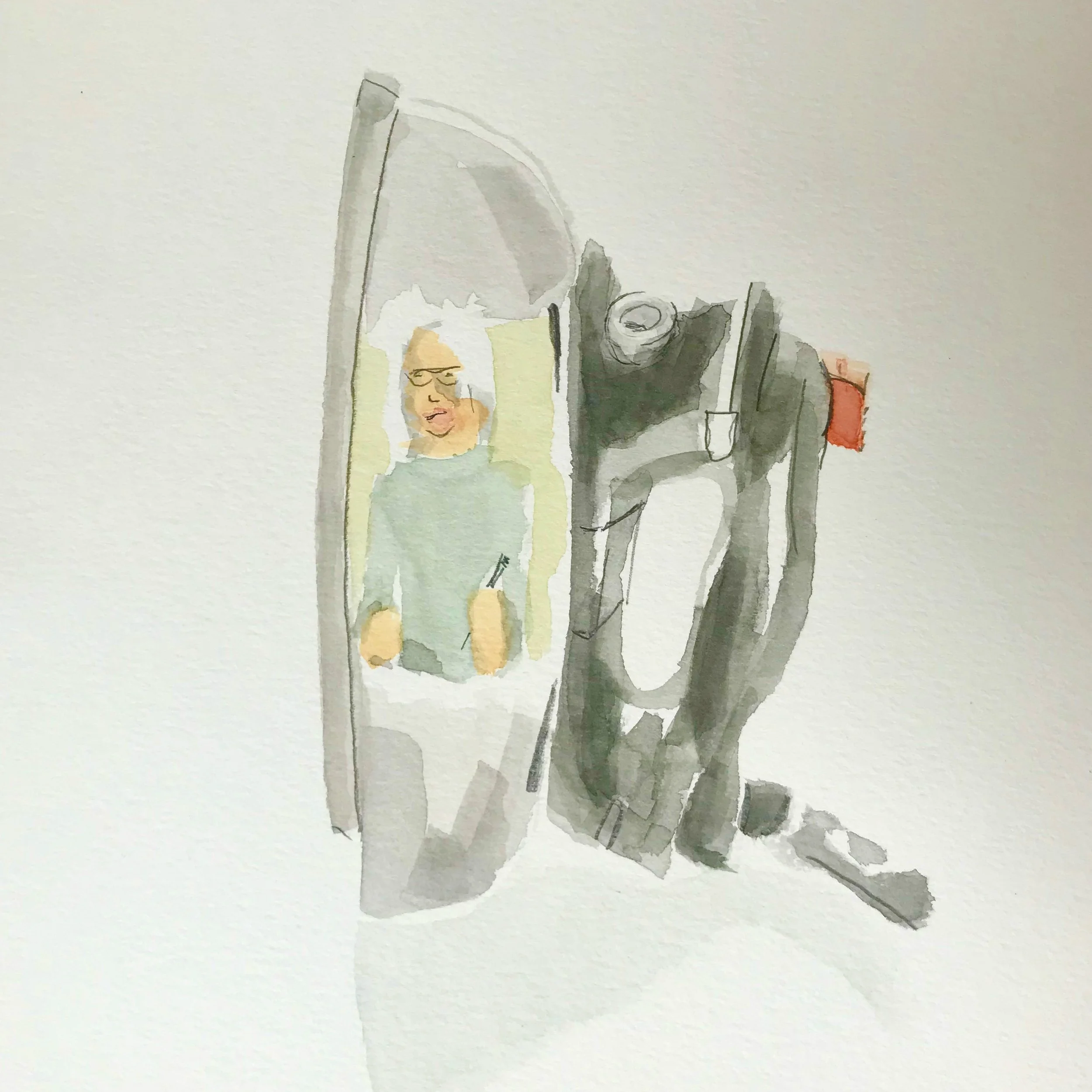  #25 of 25 objects in 50 days, 5x7, watercolor and graphite on paper 