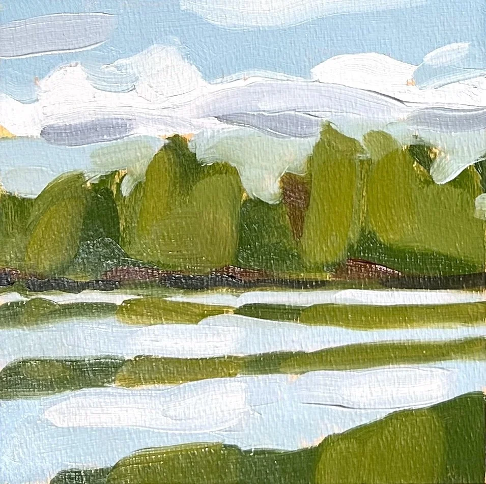  Plein Air Sketch 1c oil on cradled panel, 6x6, $100.00 
