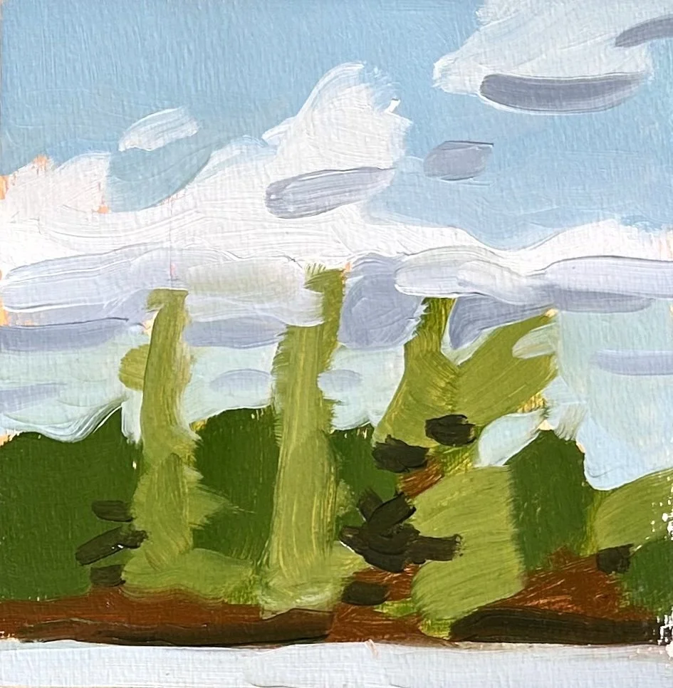  Plein Air Sketch 1b oil on cradled panel, 6x6, $100.00 
