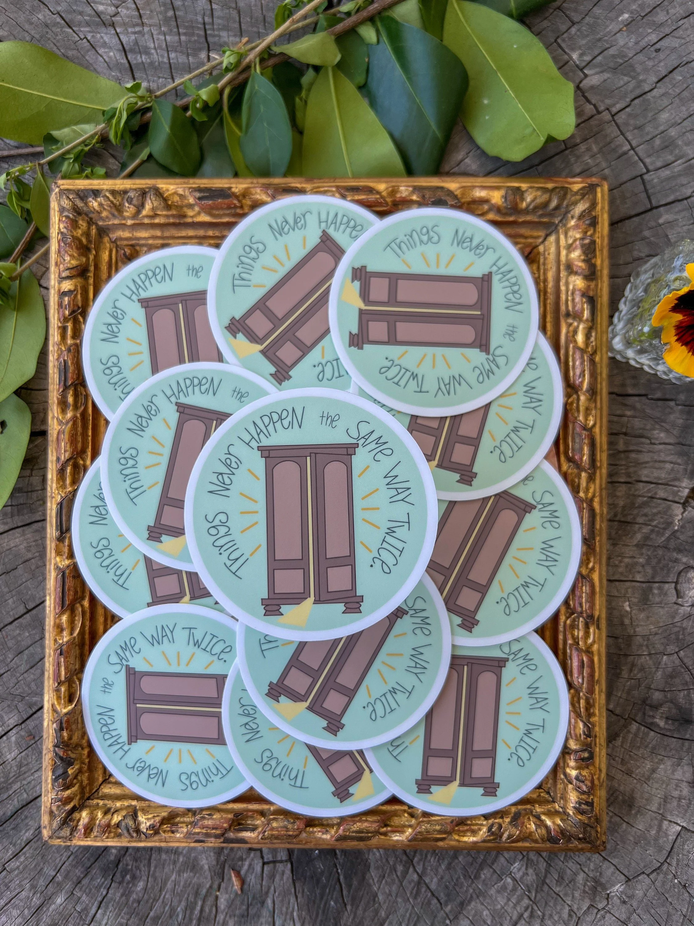 Things Never Happen the Same Way Twice | Bookish Vinyl Sticker