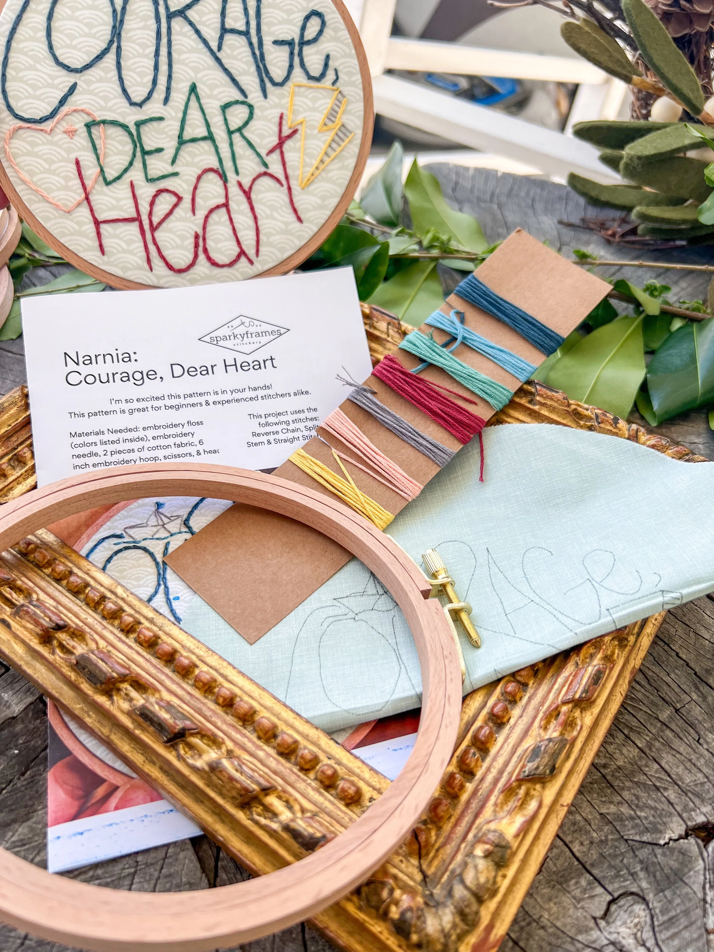 Courage, Dear Heart | Full Embroidery Kit