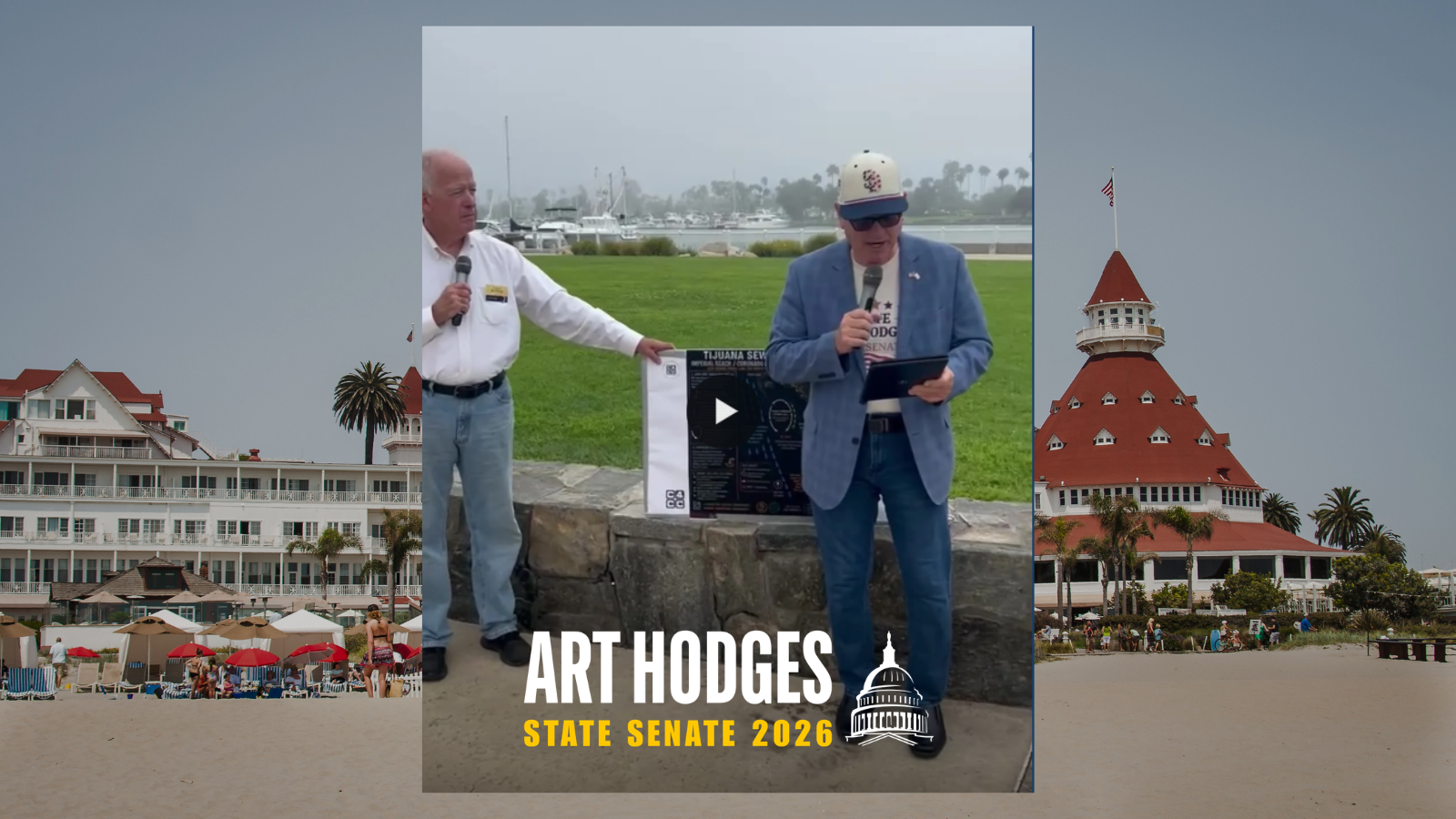 CA State Senate Candidate, Bishop Art Hodges Speaking About the Tijuana Sewer Disaster in Coronado