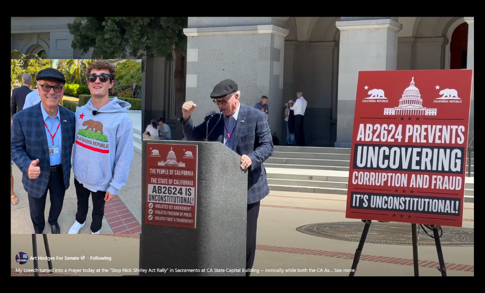 My speech turned into a Prayer today at the “Stop Nick Shirley Act Rally” in Sacramento at CA State Capital Building