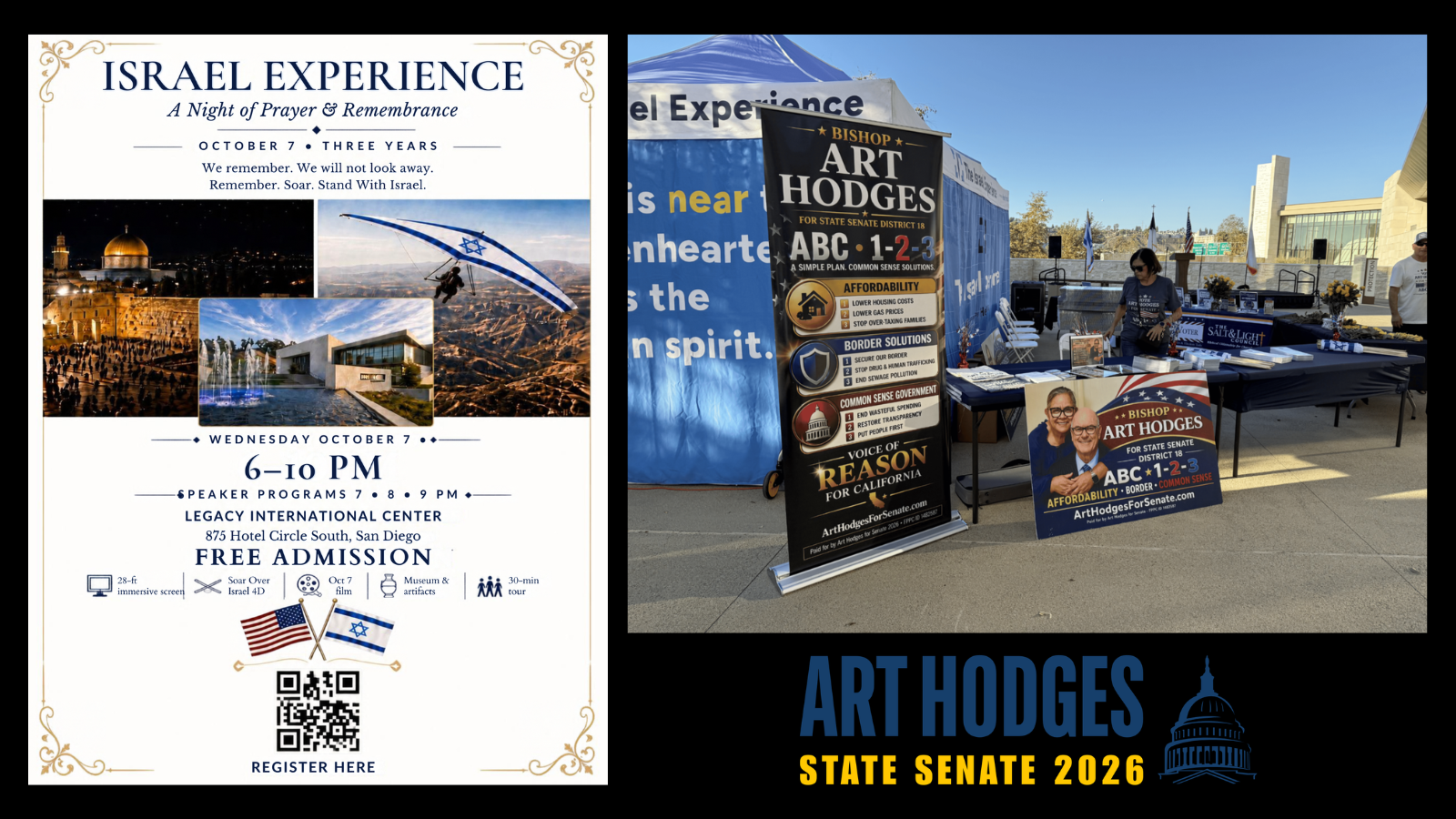 Art Hodges Joins Israel Experience - A Night of Prayer and Remembrance