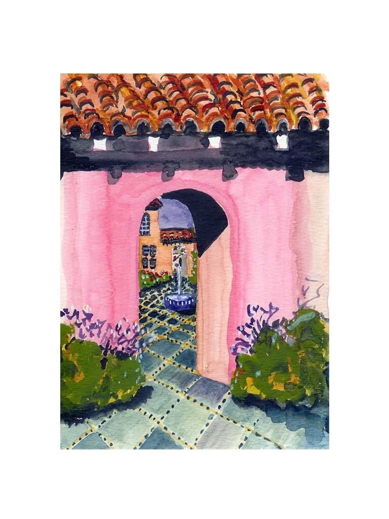 Cota Street Studios Archway Watercolor Print