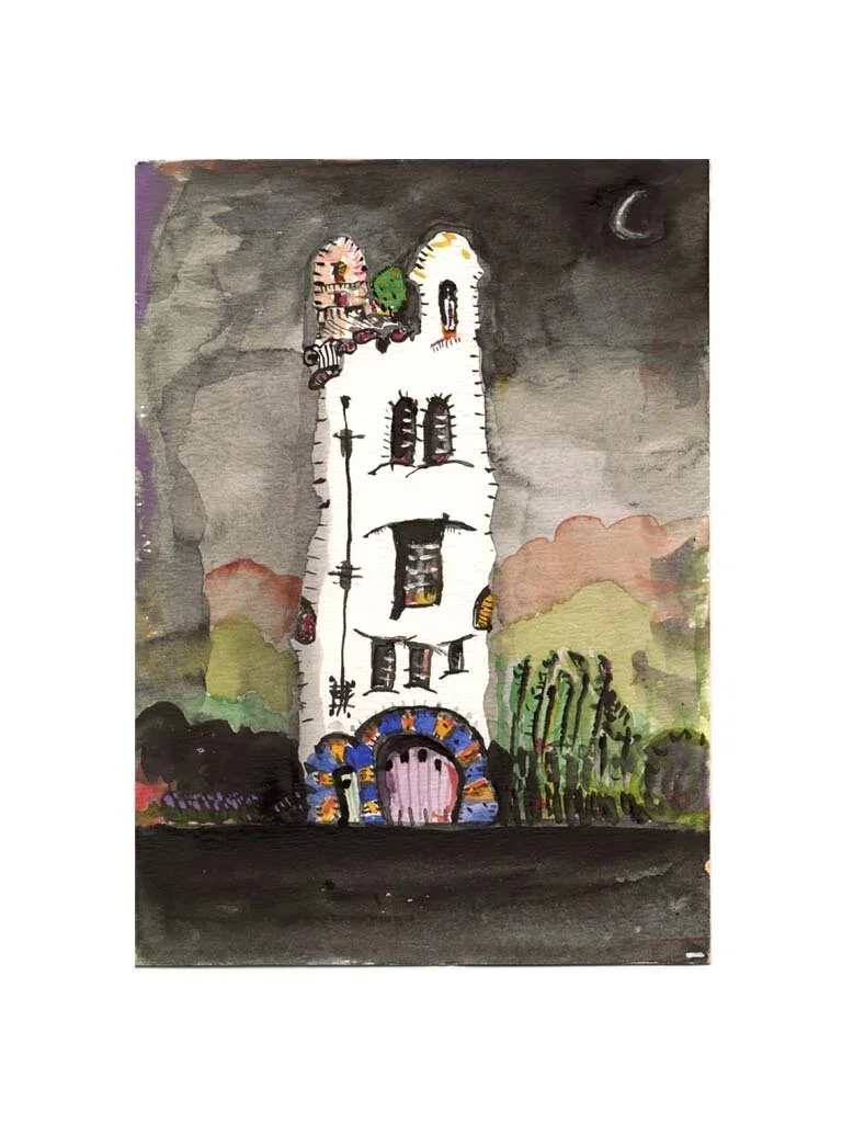 Ablitt Tower Watercolor Print