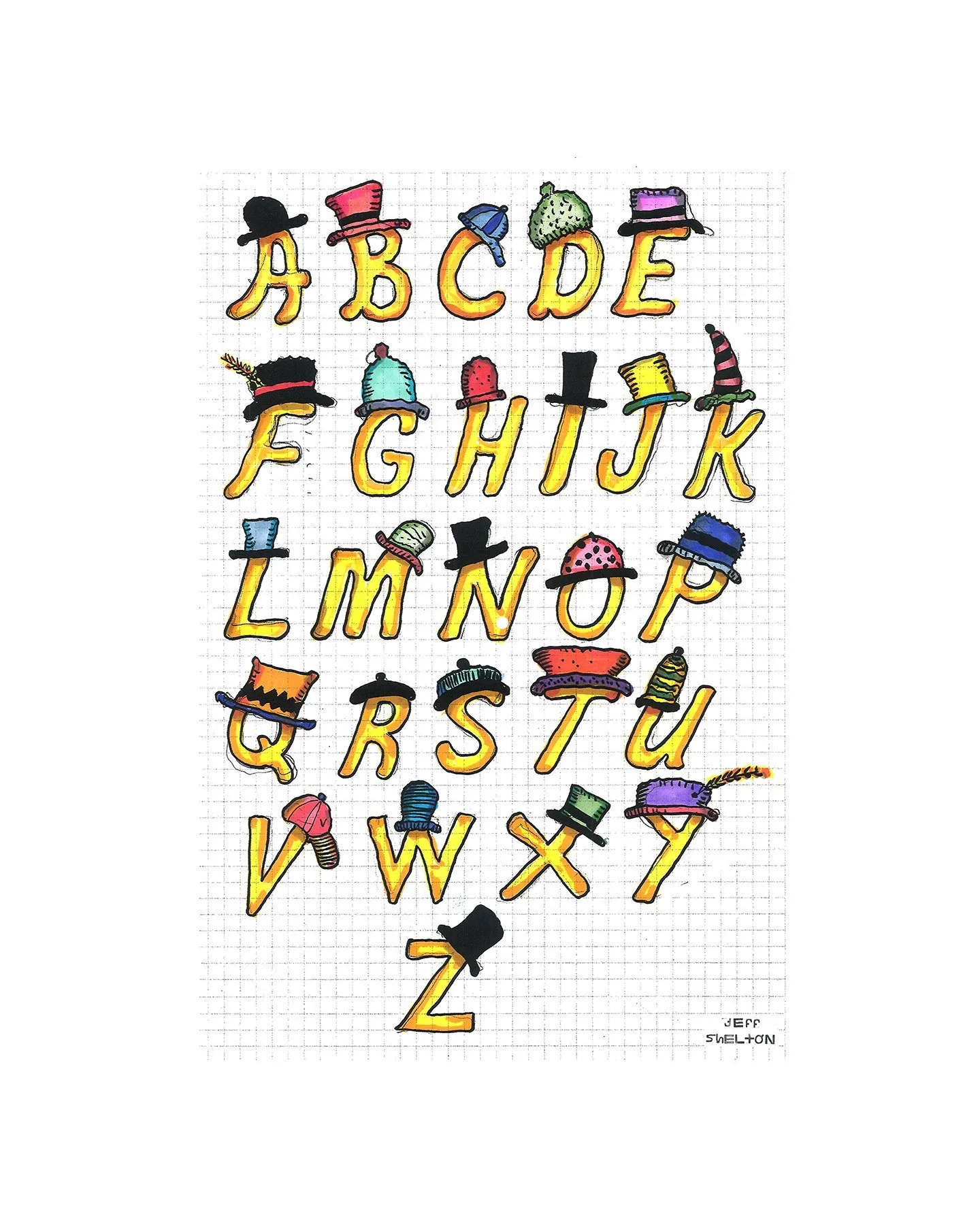 Alphabet in Hats