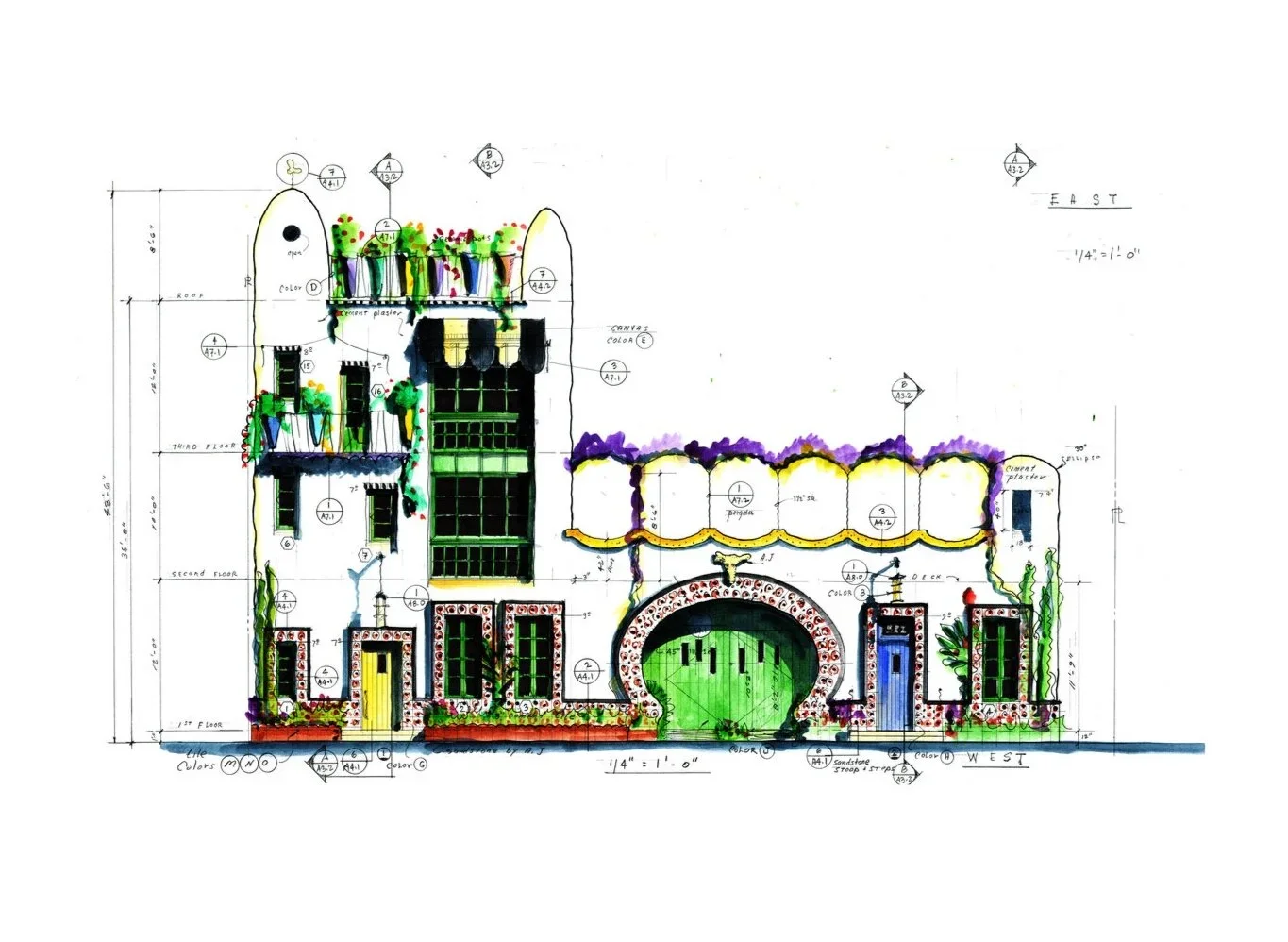El Zapato Elevation Print