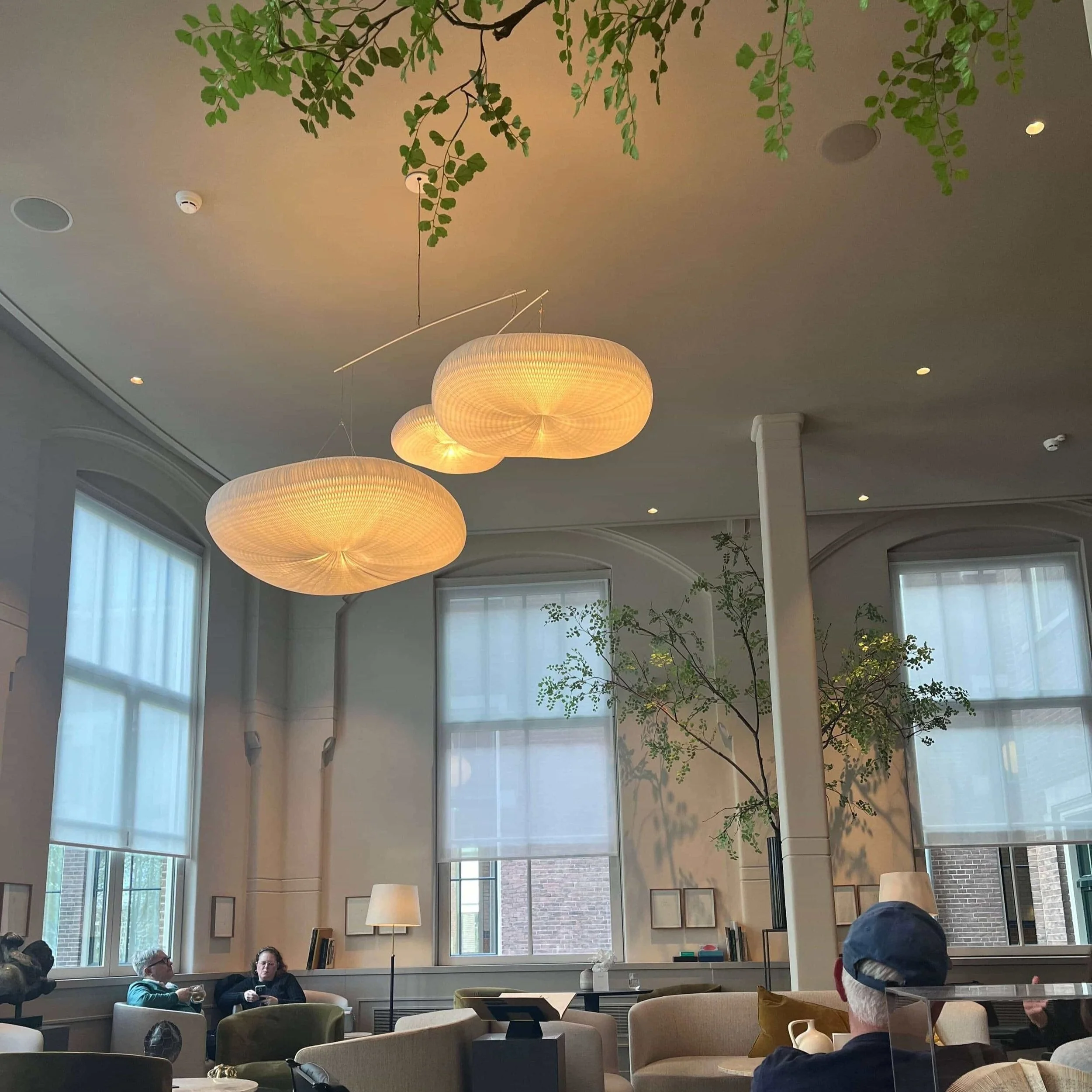 The guests-only Living Room at Pillows Hotel Maurits at the Park in Amsterdam.