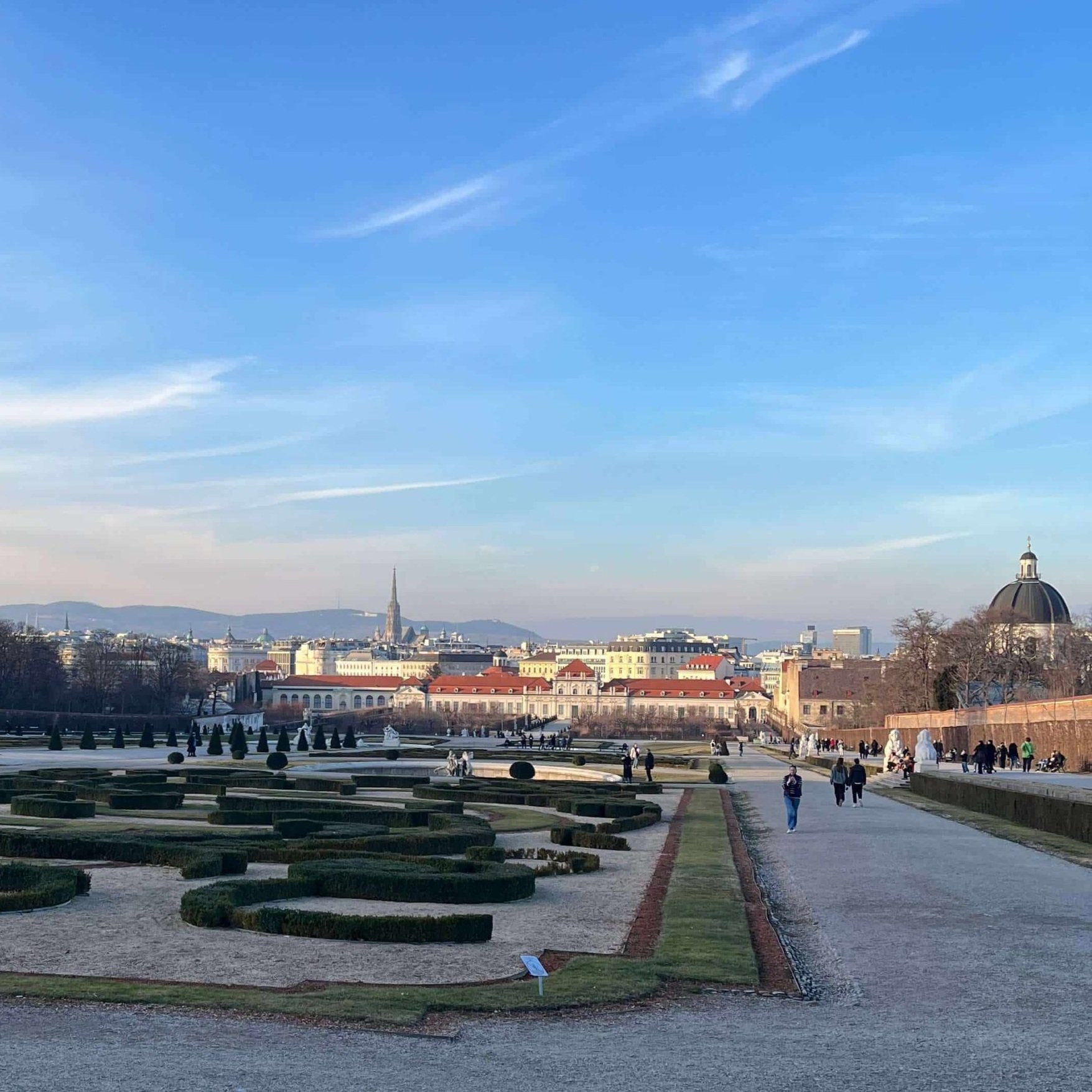 A view of Vienna from the Belvedere Museum.