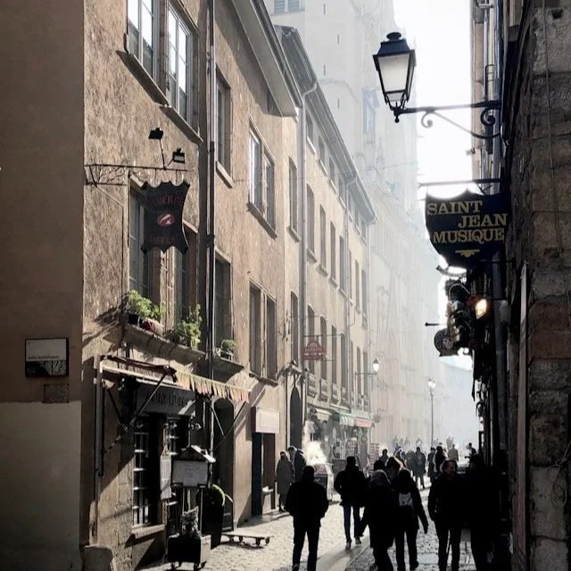 Lyon old town on a sunny morning.