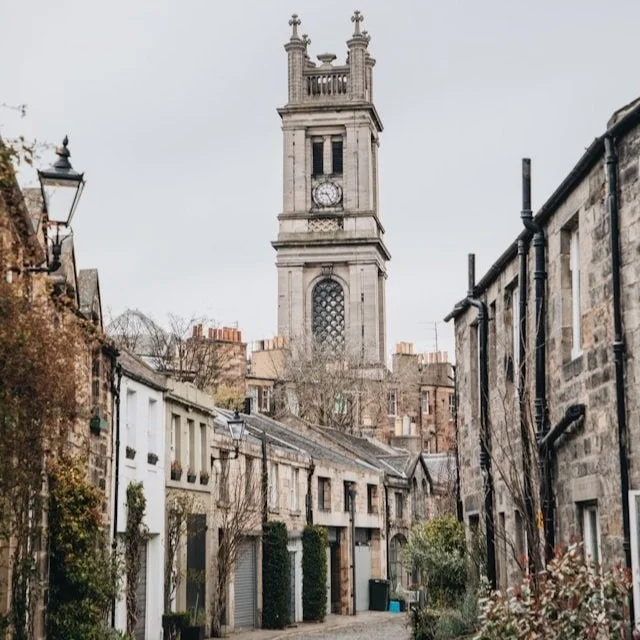Circus Lane in Edinburgh, Scotland.