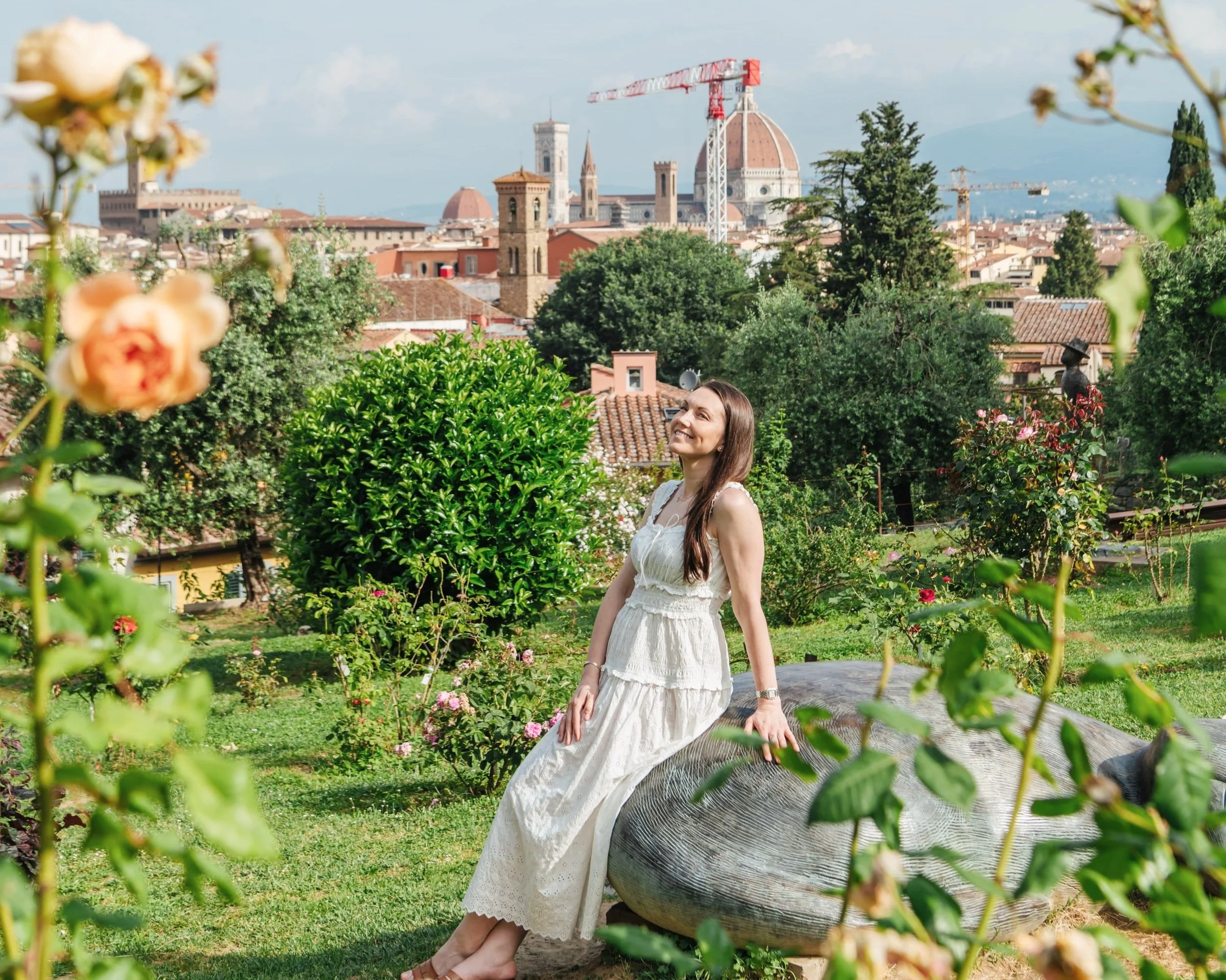 Giardino delle Rose is a small garden that sits below Piazzale Michelangelo and offers an outstanding view of the city.