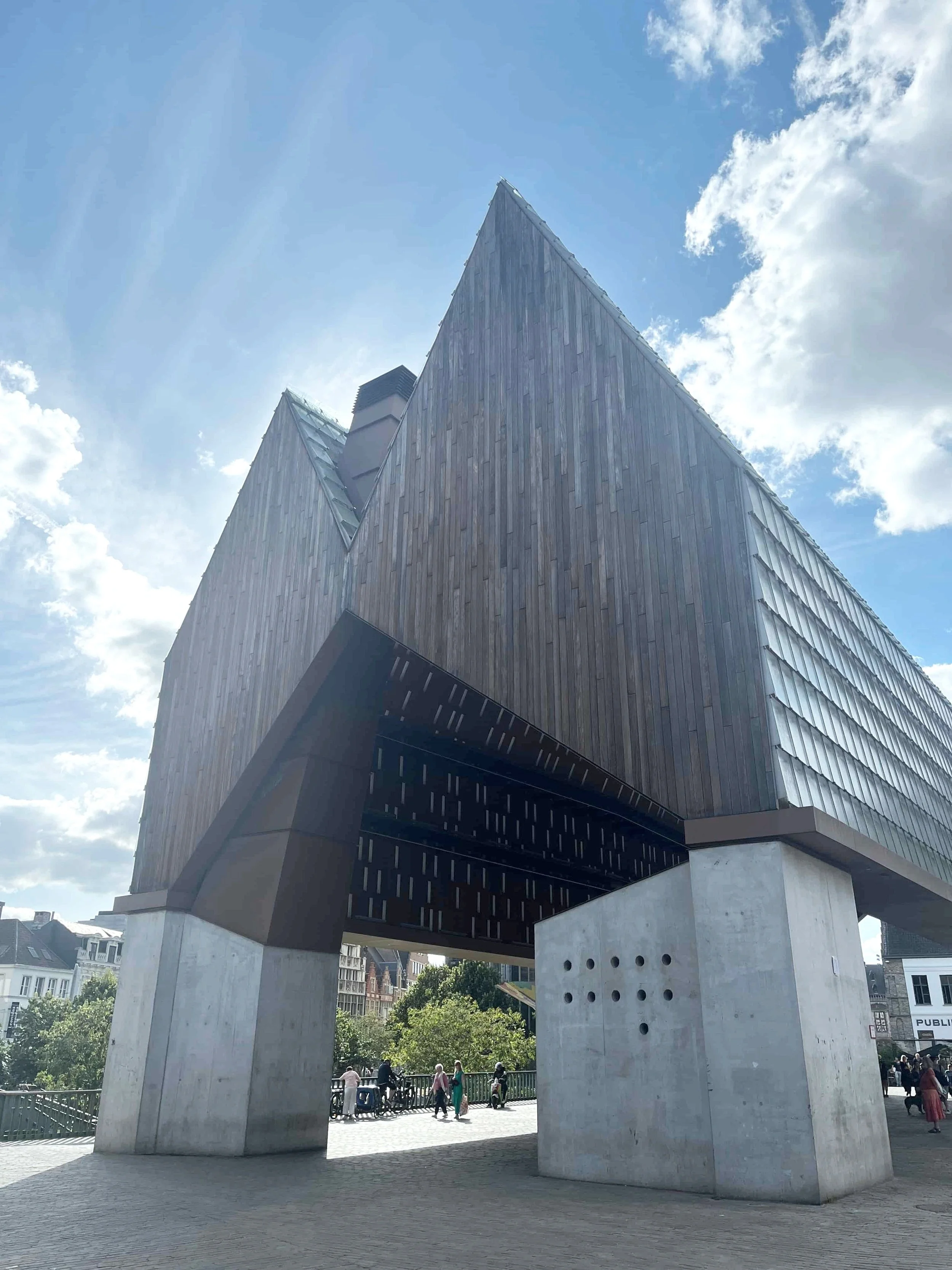 The Stadshal is a modern pavilion in the center of Ghent that was completed in 2012.