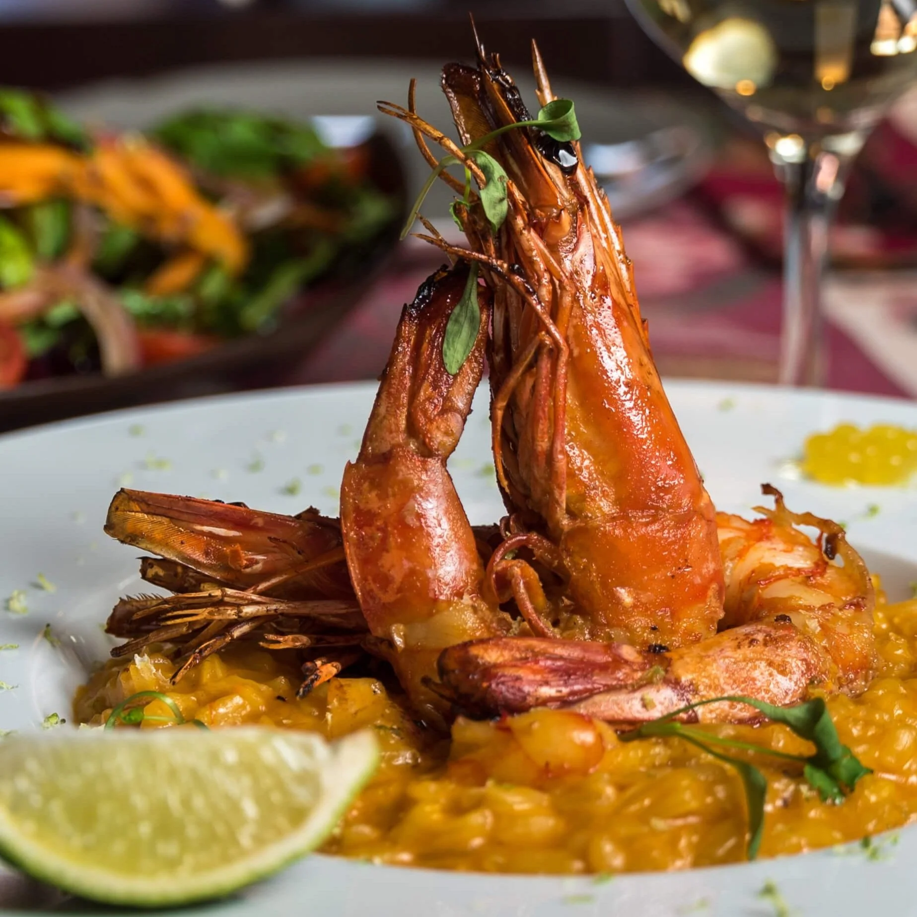 A shrimp risotto at Tapabento in Porto.