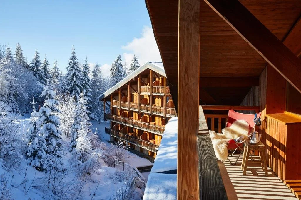 Hôtel L'Arboisie, located just outside of Megève's center, is a respite in the mountains.