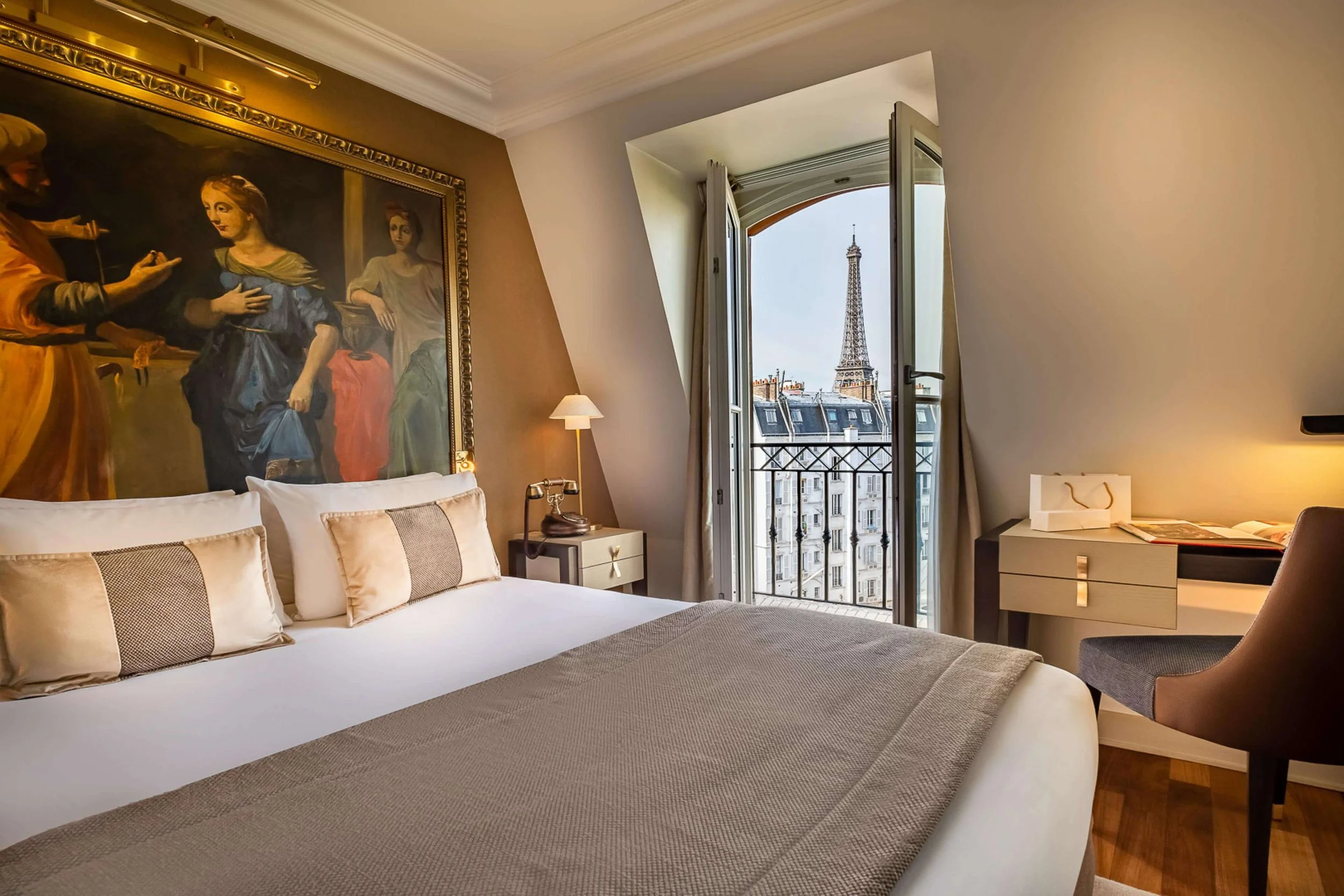 The Eiffel Tower View Rooms at Hôtel Le Walt in Paris, France.