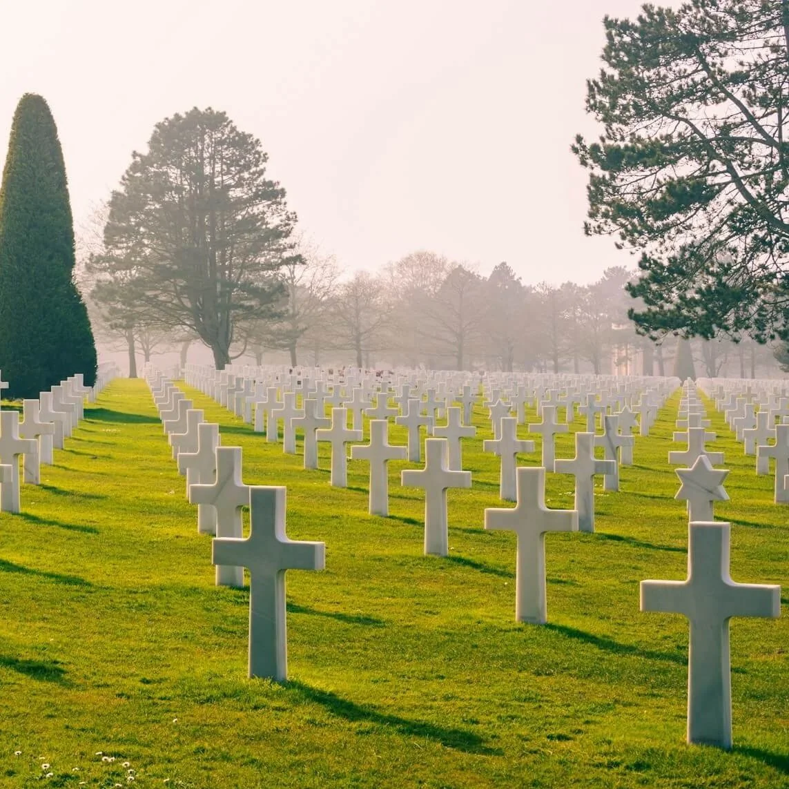 The Normandy American Cemetery in Normandy, France.