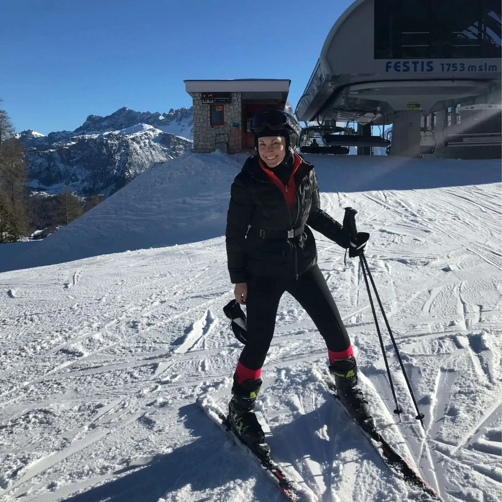 The author atop Tofana, in the Cortina d'Ampezzo ski resort.