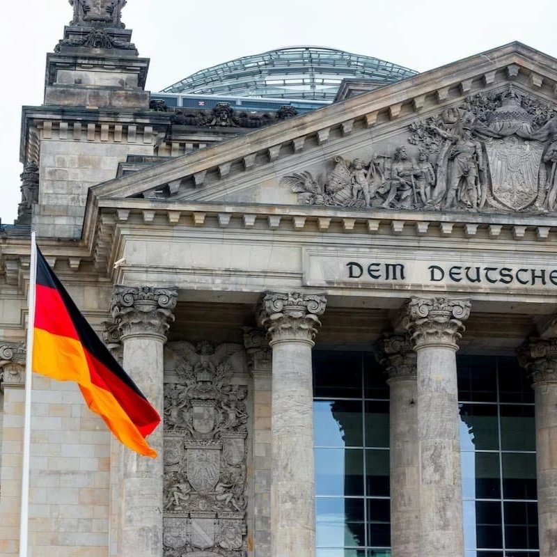 The Reichstag building in Berlin.