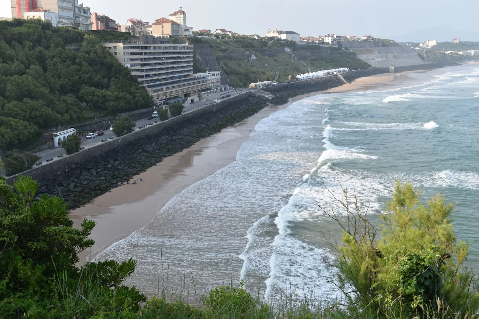 Côte des Basques in Biarritz, France.