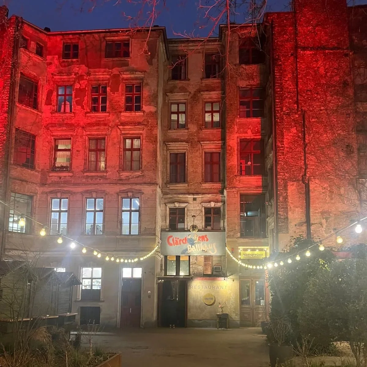 The exterior of Clärchens Ballroom in Berlin.