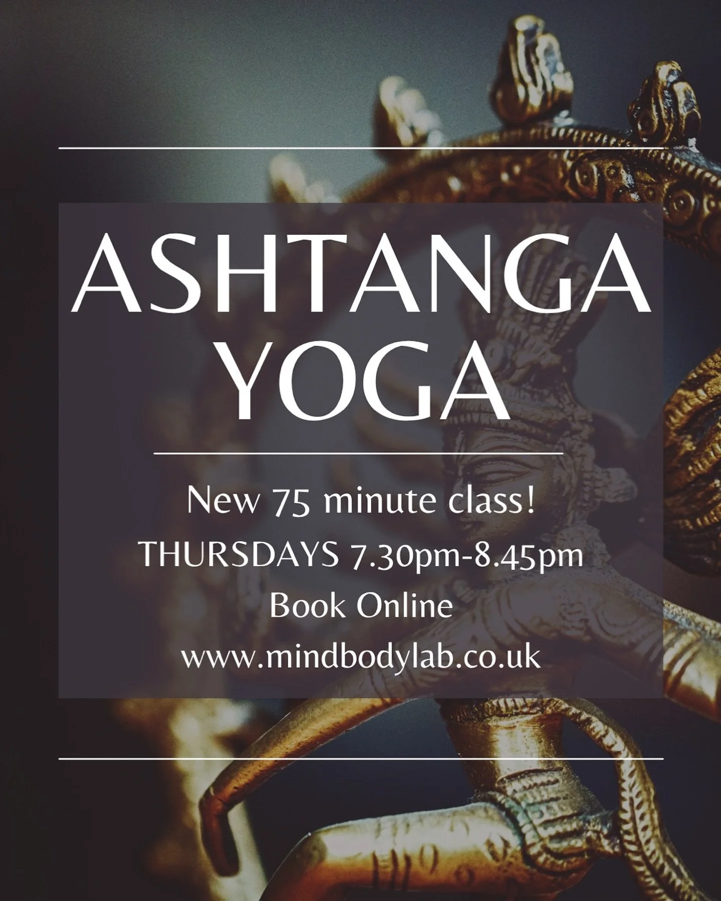 Extended Ashtanga Yoga Class - Now 75 minutes!
Join in person or via live stream.

We&rsquo;ve increased our Ashtanga class from 60 to 75 minutes to give you a little more time to explore this method of practice. The Ashtanga Method is a traditional 
