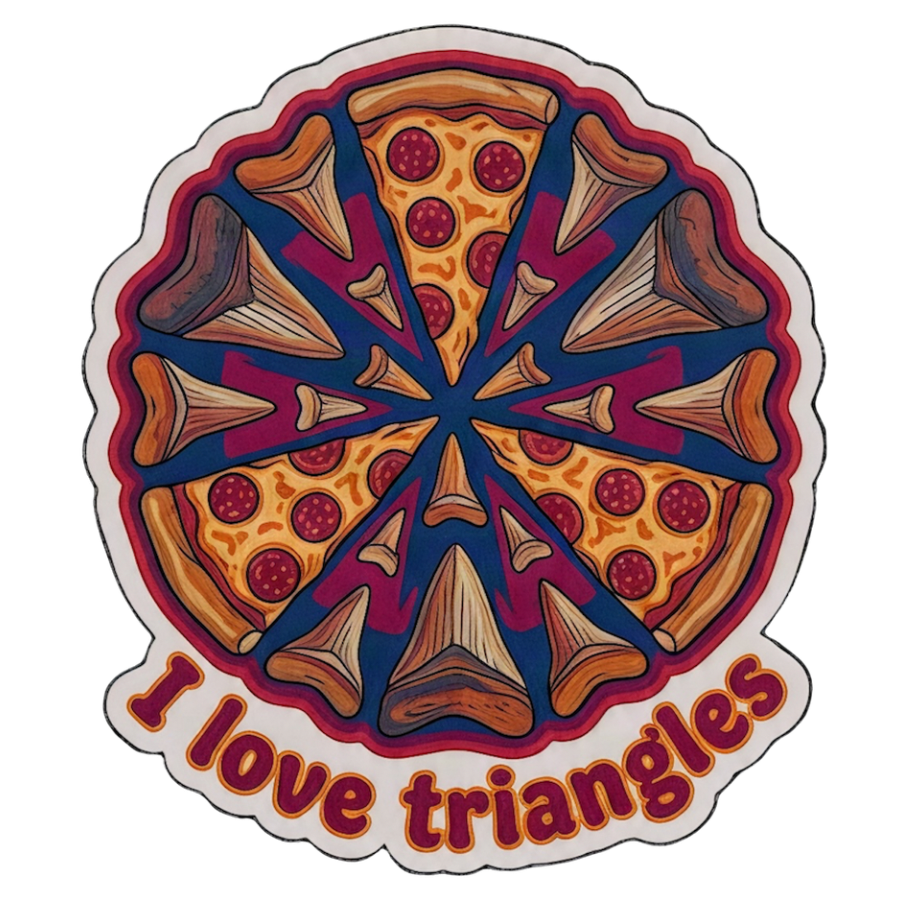 I Love Triangles Sticker