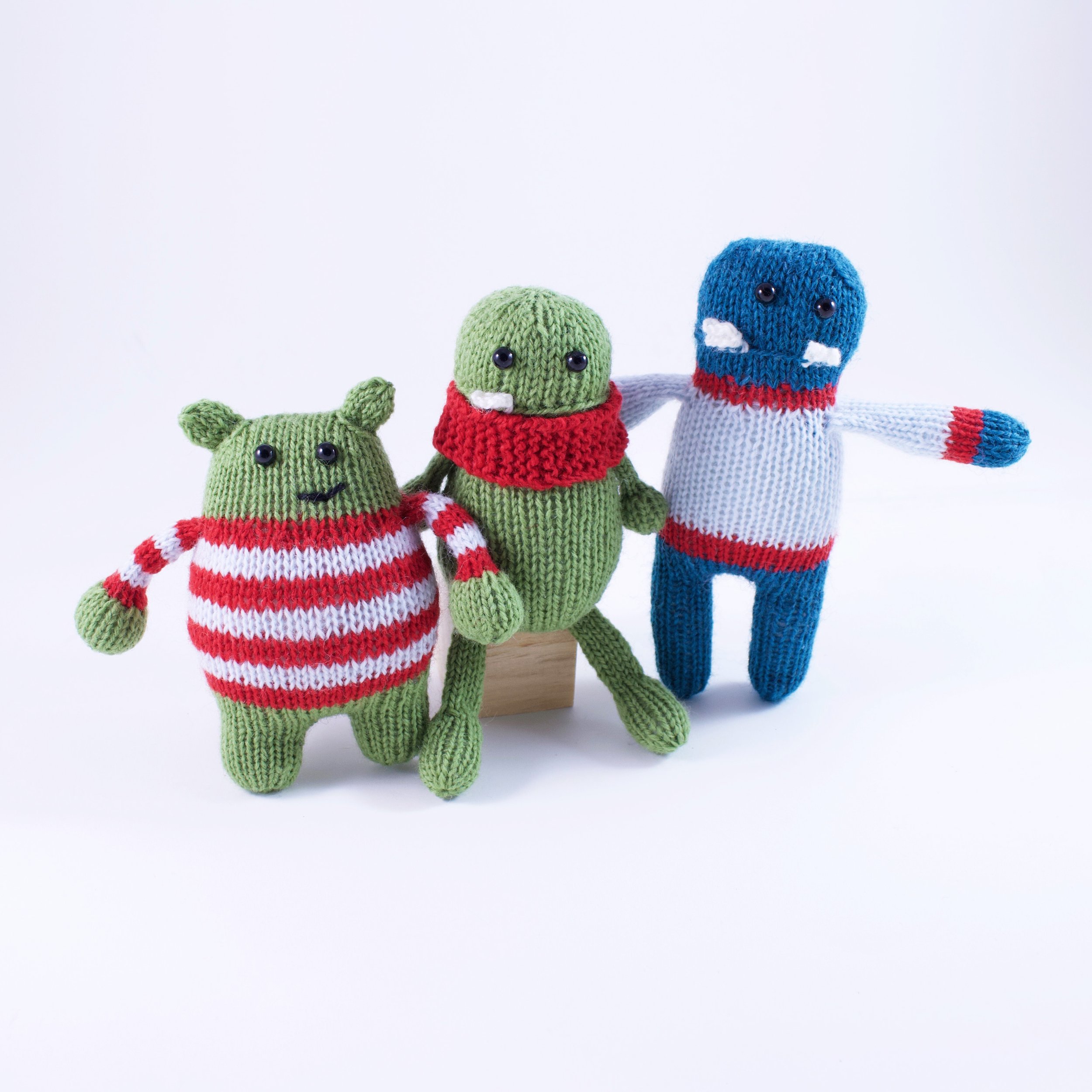 Christmas Monster Ornament Trio All 3 Standing.jpg