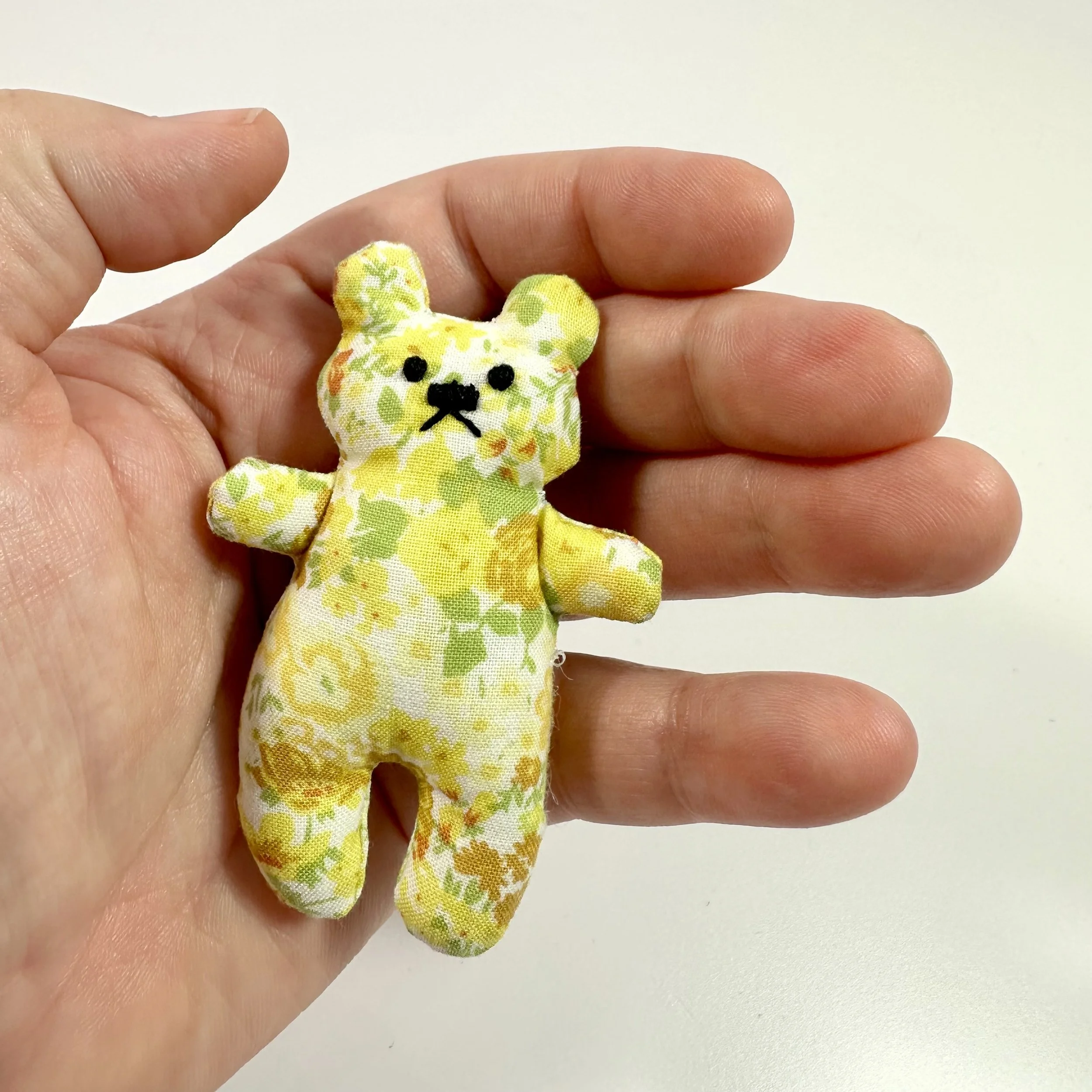 Yellow Floral Tinies Bear