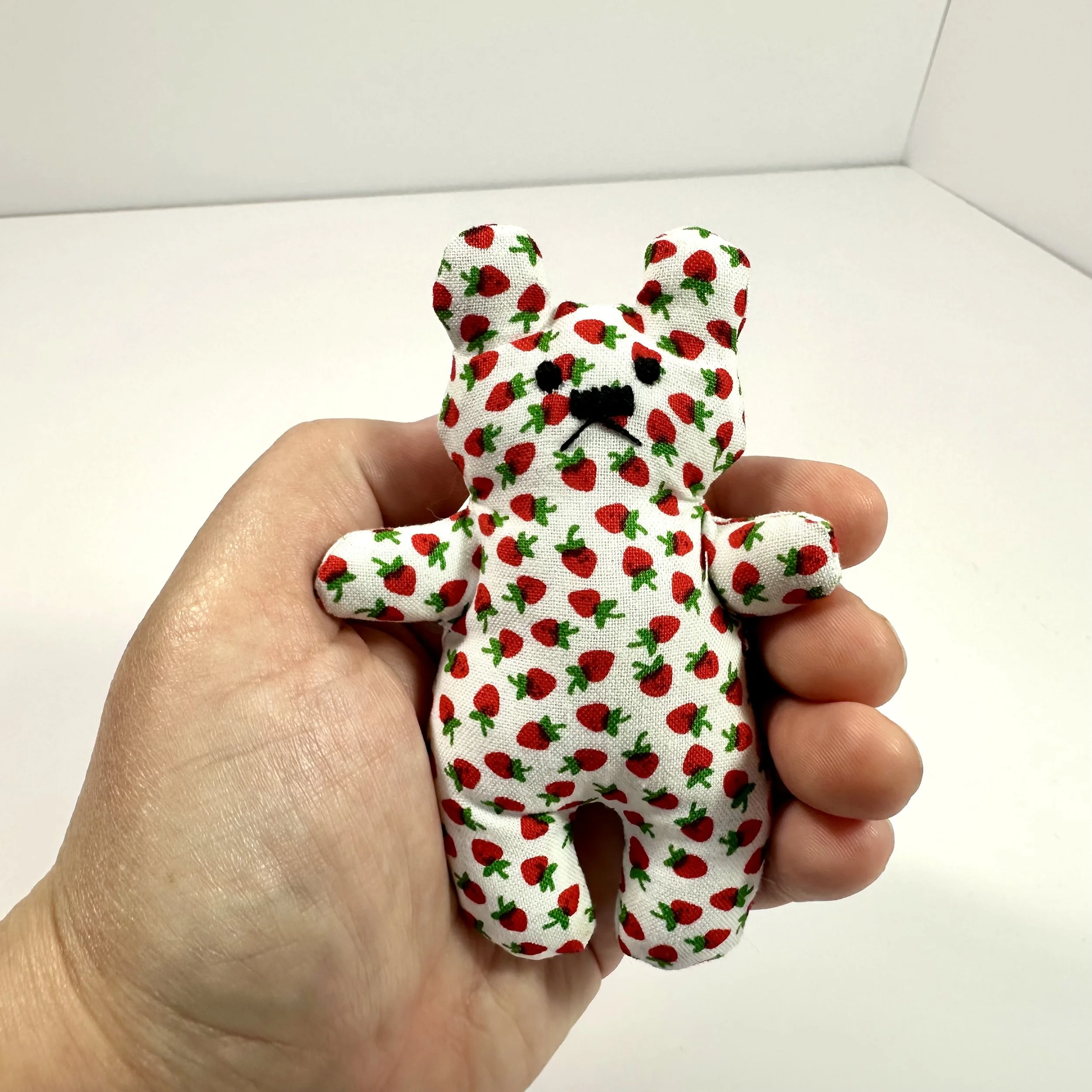 White With Red Strawberries Littles Bear