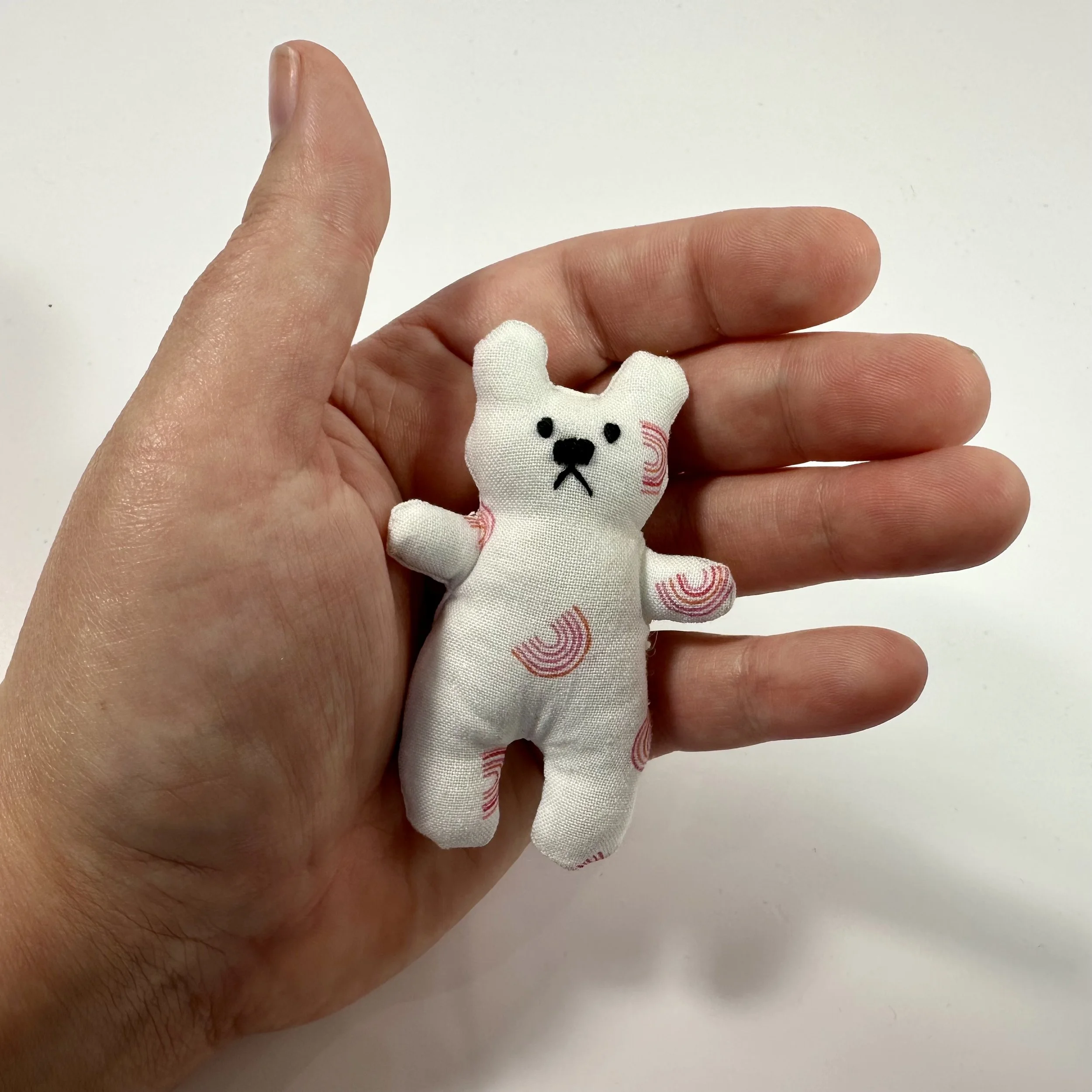 White With Rainbows Tinies Bear