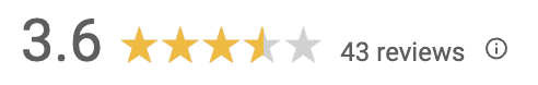 Star rating of 3.6 out of 5 stars based on 43 reviews