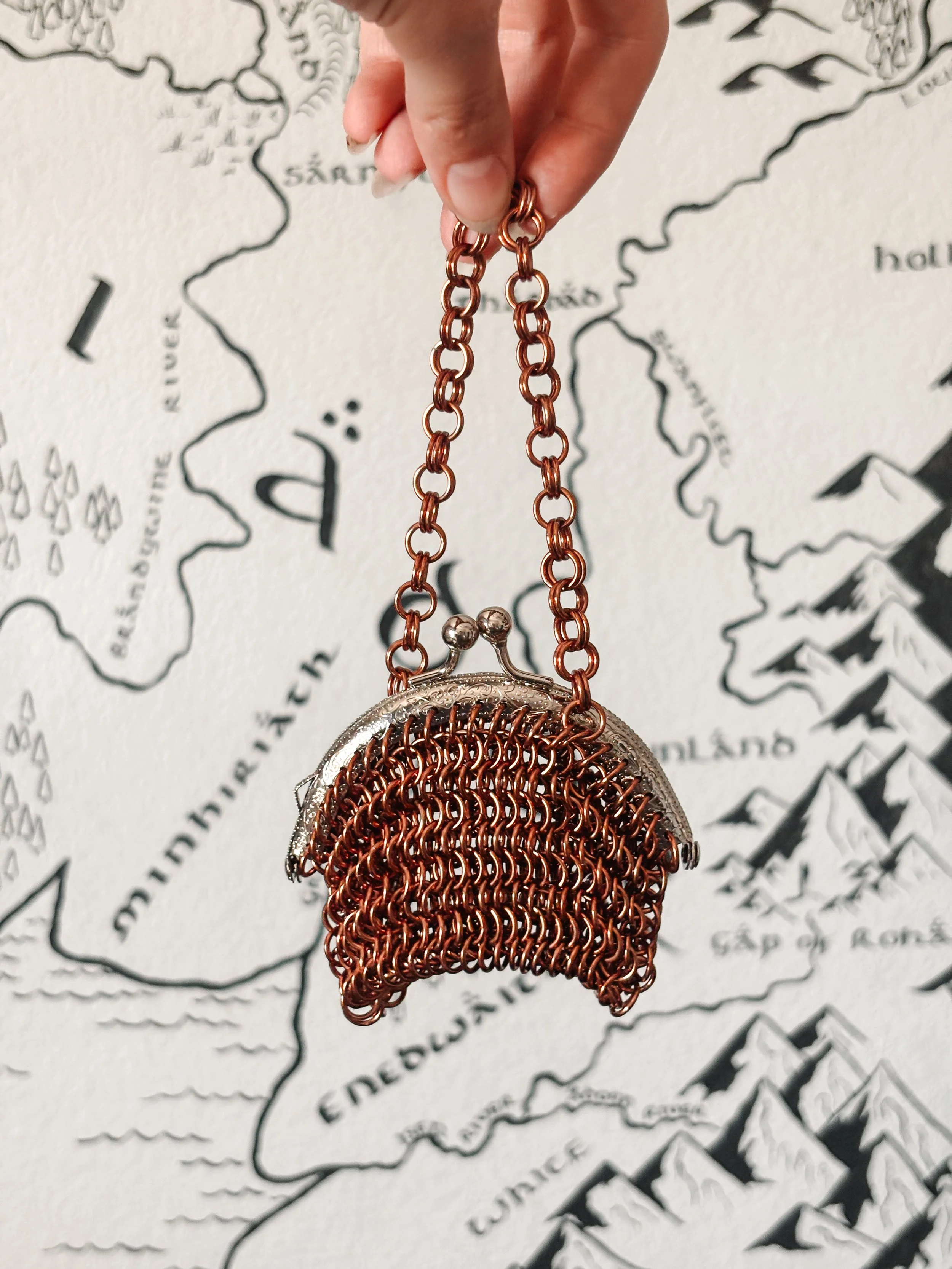 Bronze Aluminum Chainmail Coin Purse - Mini